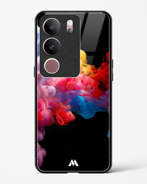 Darker than Night Ink Burst Glass Case Phone Cover (Vivo)