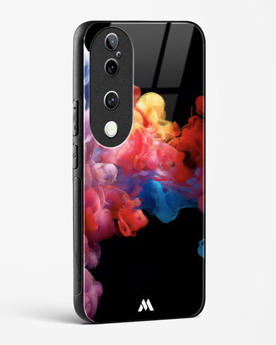 Darker than Night Ink Burst Glass Case Phone Cover (Vivo)