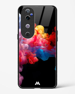 Darker than Night Ink Burst Glass Case Phone Cover (Vivo)