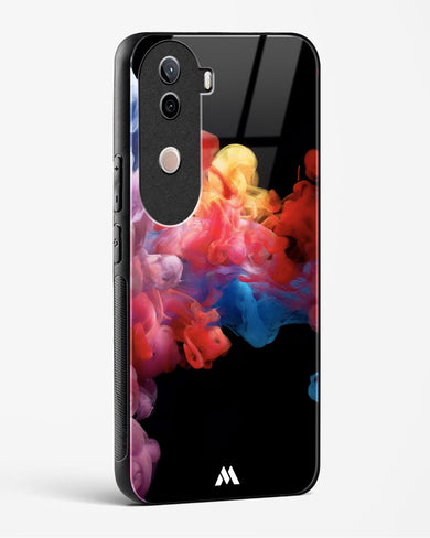 Darker than Night Ink Burst Glass Case Phone Cover (Vivo)