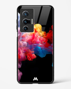 Darker than Night Ink Burst Glass Case Phone Cover-(Vivo)