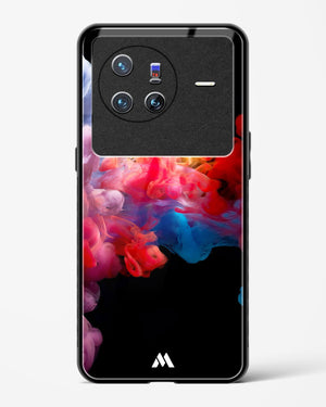 Darker than Night Ink Burst Glass Case Phone Cover-(Vivo)