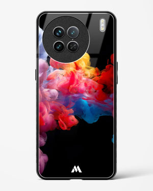 Darker than Night Ink Burst Glass Case Phone Cover-(Vivo)