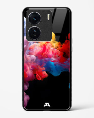 Darker than Night Ink Burst Glass Case Phone Cover-(Vivo)