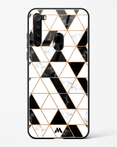 Black on White Patchwork Marble Glass Case Phone Cover (Xiaomi)