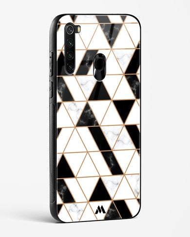 Black on White Patchwork Marble Glass Case Phone Cover (Xiaomi)