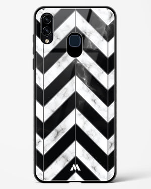 Warrior Stripe Marble Glass Case Phone Cover-(Samsung)