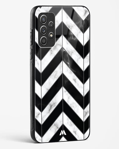 Warrior Stripe Marble Glass Case Phone Cover-(Samsung)