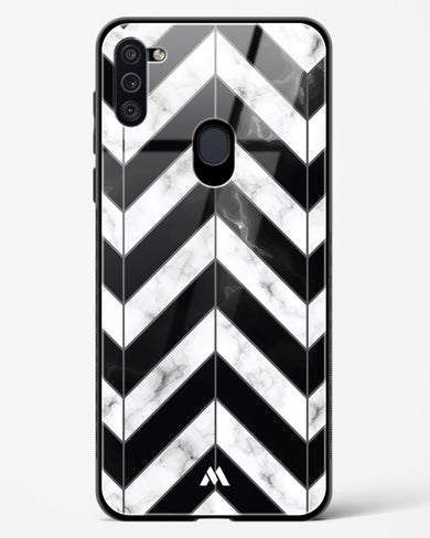 Warrior Stripe Marble Glass Case Phone Cover-(Samsung)