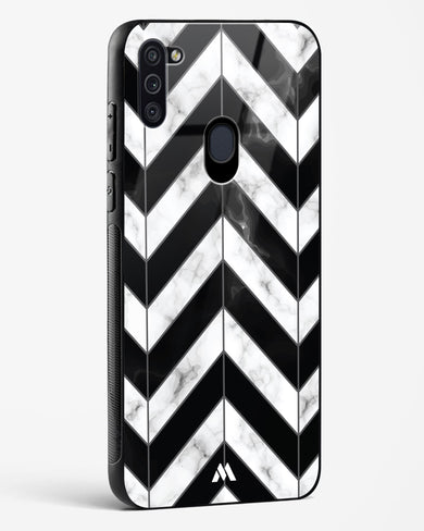 Warrior Stripe Marble Glass Case Phone Cover-(Samsung)