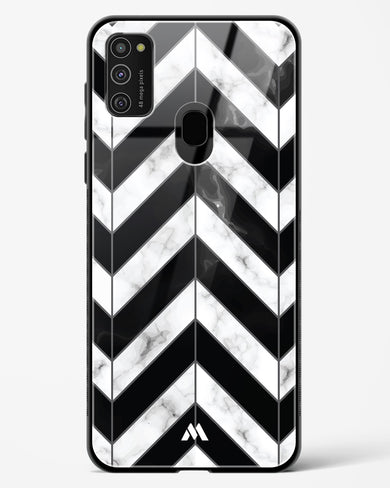 Warrior Stripe Marble Glass Case Phone Cover-(Samsung)