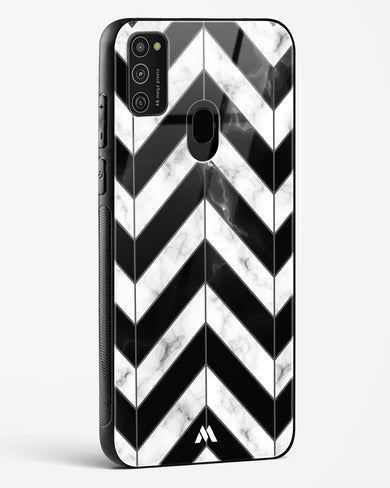 Warrior Stripe Marble Glass Case Phone Cover-(Samsung)