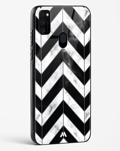 Warrior Stripe Marble Glass Case Phone Cover-(Samsung)