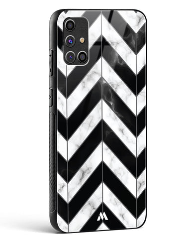 Warrior Stripe Marble Glass Case Phone Cover-(Samsung)