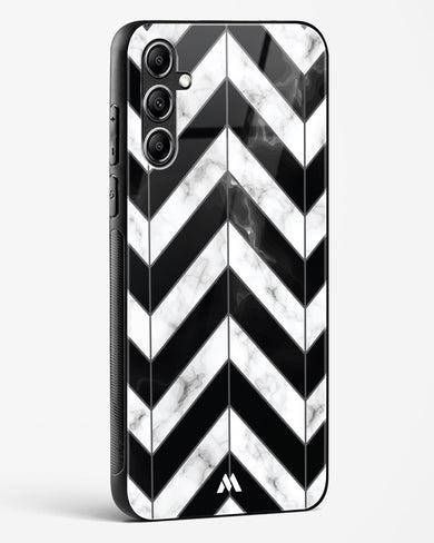 Warrior Stripe Marble Glass Case Phone Cover-(Samsung)