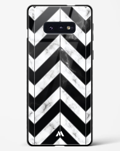 Warrior Stripe Marble Glass Case Phone Cover-(Samsung)