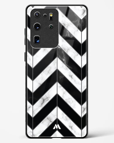 Warrior Stripe Marble Glass Case Phone Cover-(Samsung)