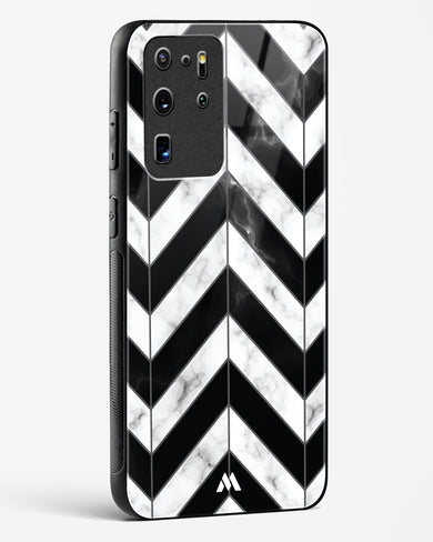 Warrior Stripe Marble Glass Case Phone Cover-(Samsung)