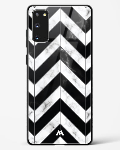 Warrior Stripe Marble Glass Case Phone Cover-(Samsung)