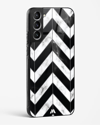 Warrior Stripe Marble Glass Case Phone Cover-(Samsung)