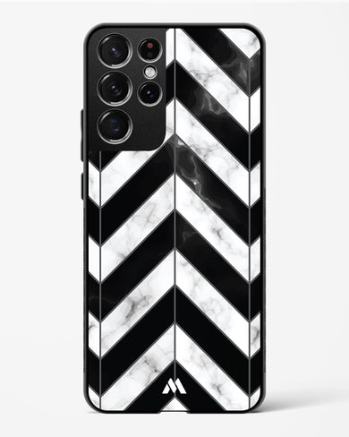 Warrior Stripe Marble Glass Case Phone Cover (Samsung)