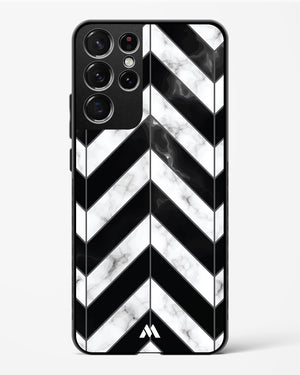 Warrior Stripe Marble Glass Case Phone Cover-(Samsung)