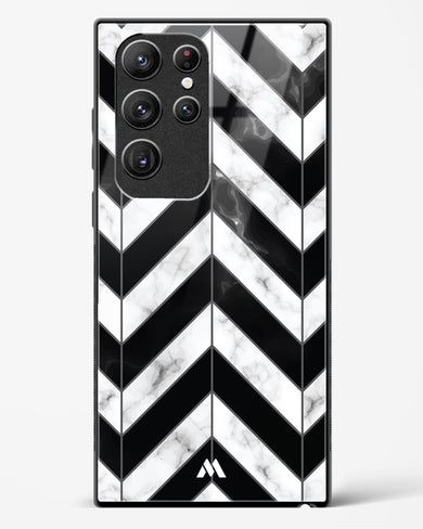 Warrior Stripe Marble Glass Case Phone Cover-(Samsung)