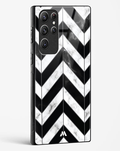 Warrior Stripe Marble Glass Case Phone Cover-(Samsung)