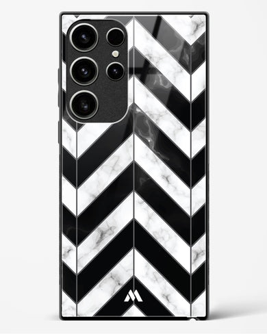 Warrior Stripe Marble Glass Case Phone Cover-(Samsung)