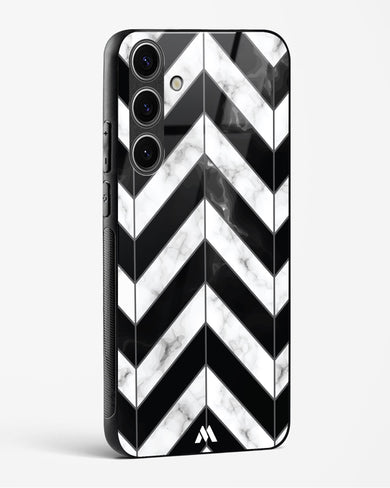 Warrior Stripe Marble Glass Case Phone Cover-(Samsung)