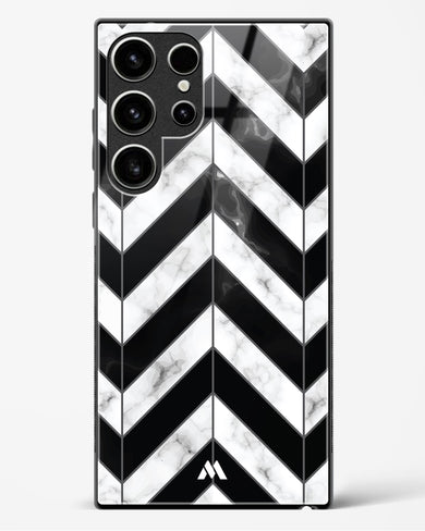 Warrior Stripe Marble Glass Case Phone Cover-(Samsung)