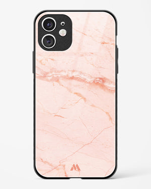 Rose Quartz on Marble Glass Case Phone Cover-(Apple)