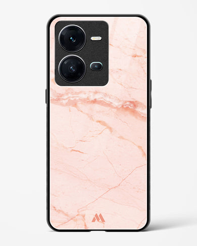 Rose Quartz on Marble Glass Case Phone Cover (Vivo)