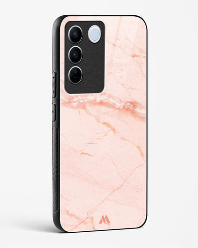 Rose Quartz on Marble Glass Case Phone Cover (Vivo)