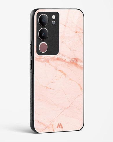 Rose Quartz on Marble Glass Case Phone Cover (Vivo)