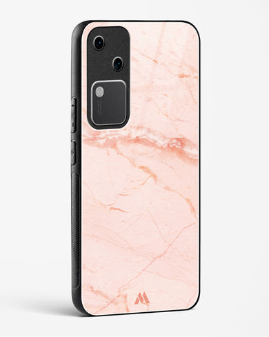 Rose Quartz on Marble Glass Case Phone Cover (Vivo)
