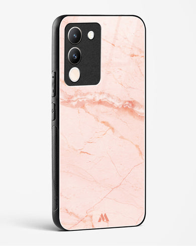 Rose Quartz on Marble Glass Case Phone Cover (Vivo)