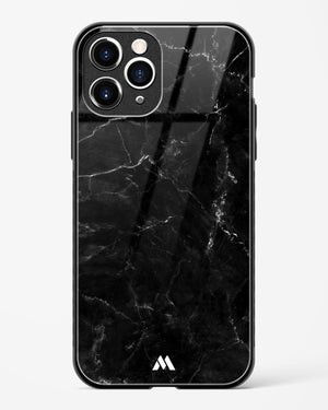 Marquina Black Marble Glass Case Phone Cover (Apple)