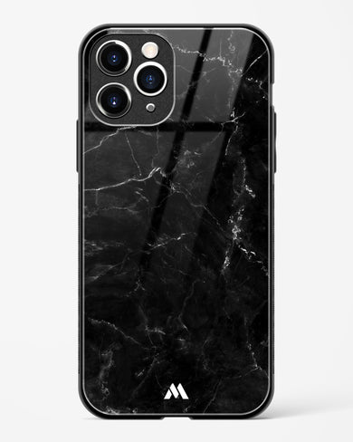 Marquina Black Marble Glass Case Phone Cover (Apple)