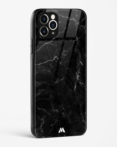 Marquina Black Marble Glass Case Phone Cover (Apple)