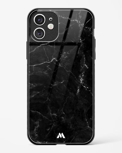 Marquina Black Marble Glass Case Phone Cover (Apple)