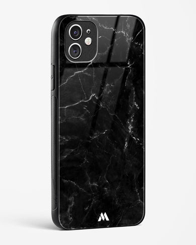 Marquina Black Marble Glass Case Phone Cover (Apple)