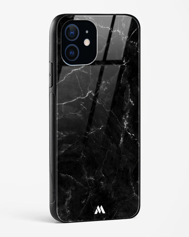 Marquina Black Marble Glass Case Phone Cover (Apple)