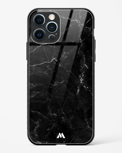 Marquina Black Marble Glass Case Phone Cover (Apple)