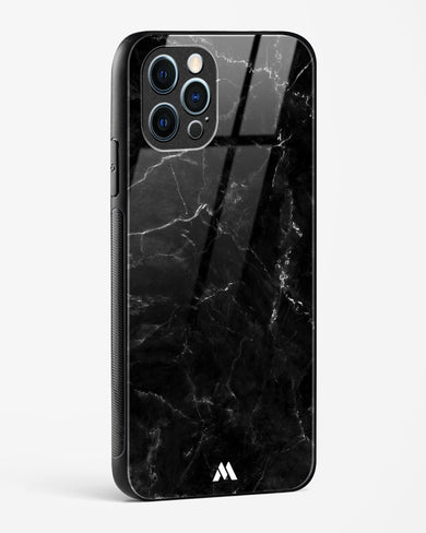 Marquina Black Marble Glass Case Phone Cover (Apple)