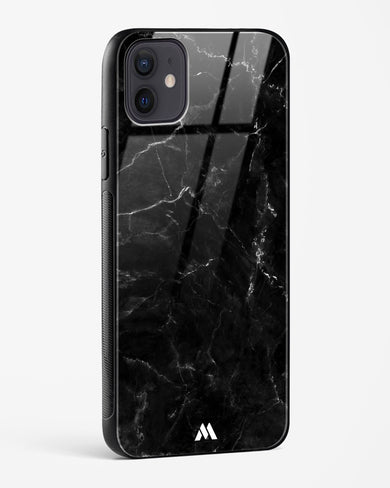 Marquina Black Marble Glass Case Phone Cover (Apple)