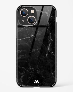 Marquina Black Marble Glass Case Phone Cover (Apple)