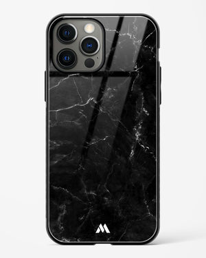 Marquina Black Marble Glass Case Phone Cover (Apple)