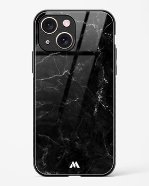 Marquina Black Marble Glass Case Phone Cover (Apple)