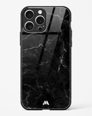 Marquina Black Marble Glass Case Phone Cover (Apple)